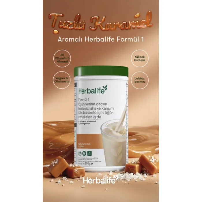 Formül 1 Besleyici Shake Karışımı Tuzlu Karamel Aromalı 500 g, görsel 2