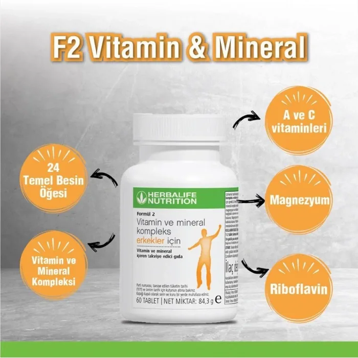 Formül 2 Vitamin ve Mineral Kompleks Erkekler İçin, görsel 2