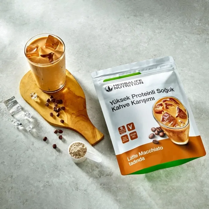Yüksek Proteinli Soğuk Kahve Karışımı Latte Macchiato 308 g, görsel 2